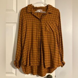 Pink Rose Checkered Flannel